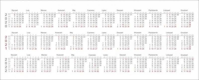 Kalendarz biurkowy z piórnikiem 2021 granatowy