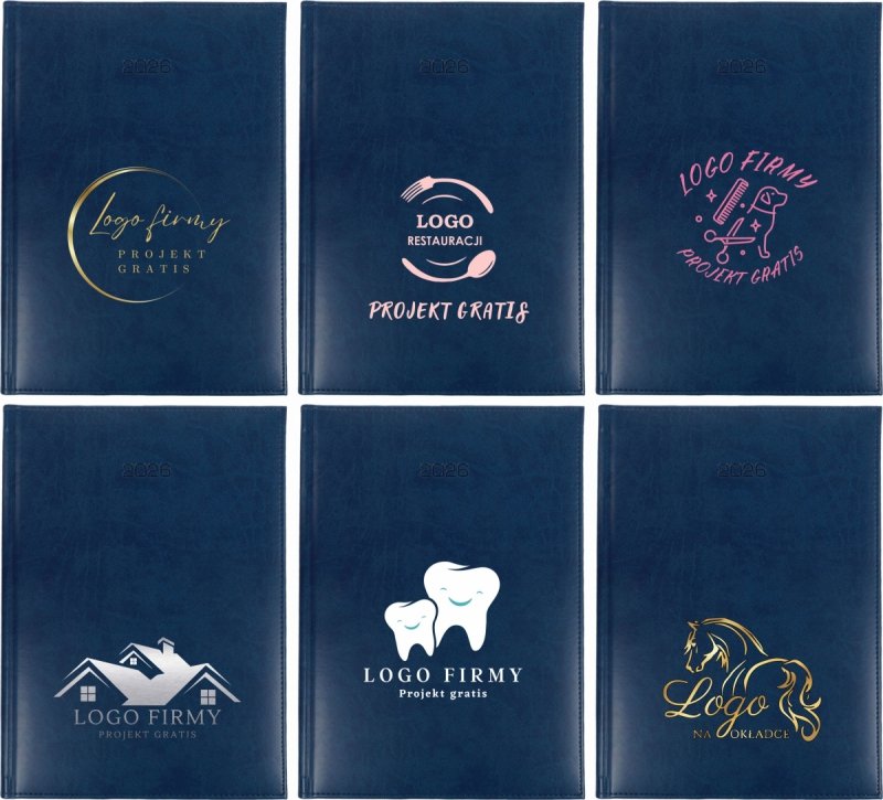 przykładowe wzory okładki z logo do kalendarza na rok 2026