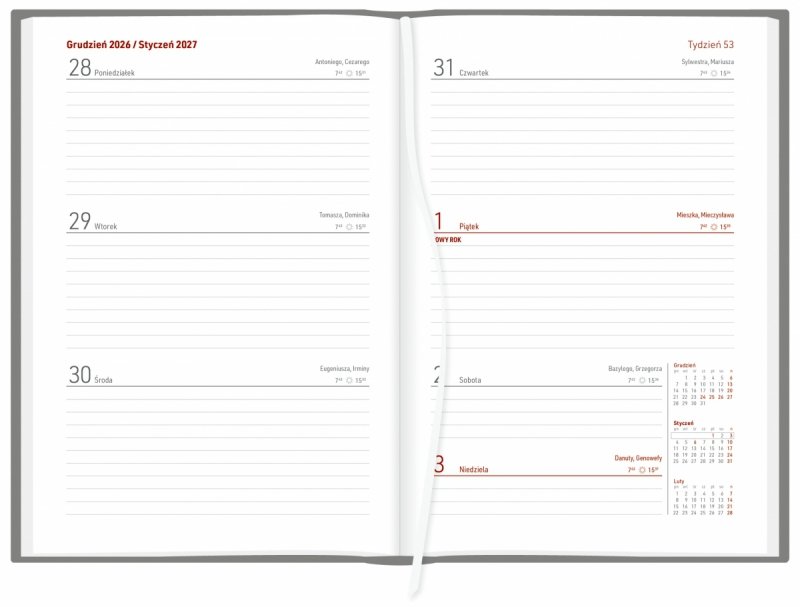 kalendarz tygodniowy dla wychowawców na rok 2026/27