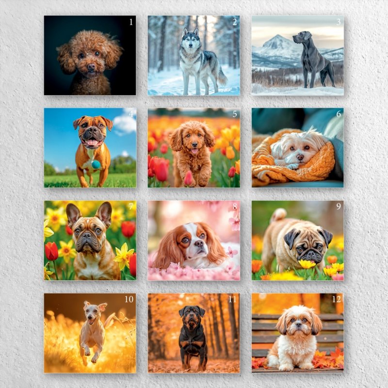 Kalendarz ścienny wieloplanszowy A4 PSY 2026