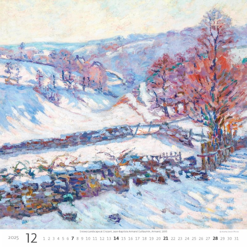 Kalendarz ścienny wieloplanszowy Impressionism 2025 - grudzień 2025