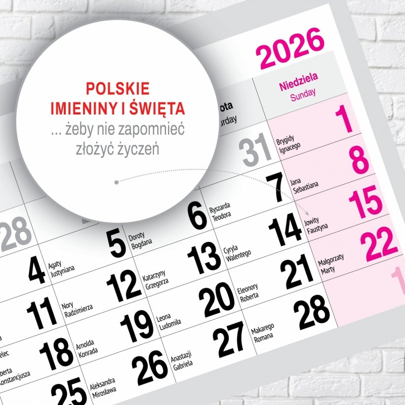Kalendarz TRÓJDZIELNY PREMIUM 2026 DROGA