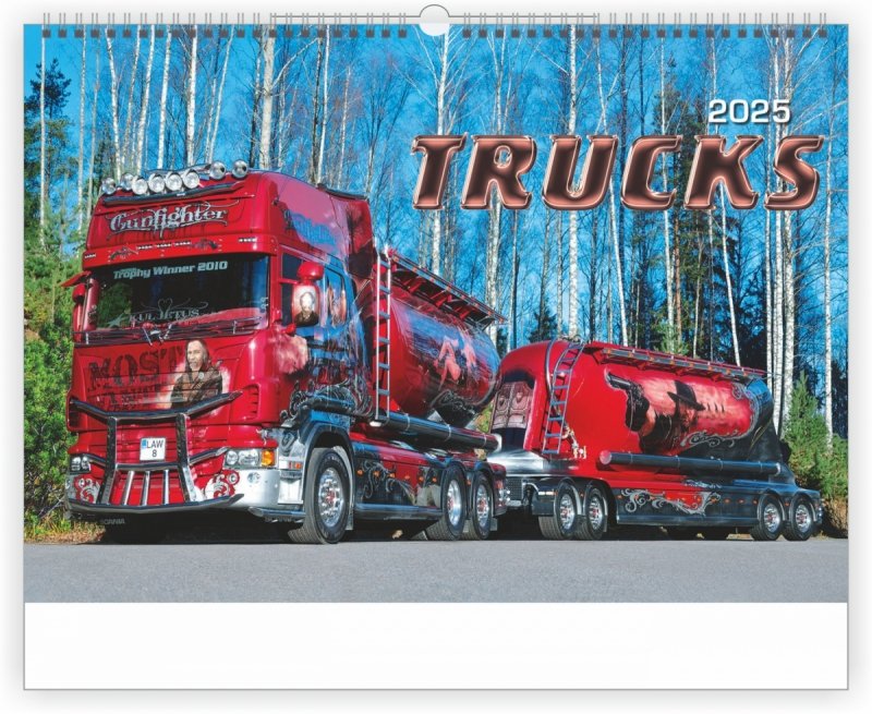 Kalendarz ścienny wieloplanszowy American Trucks 2025 - okładka