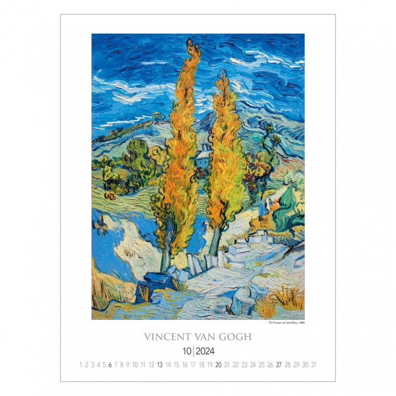 Kalendarz ścienny Vincent Van Gogh 2024 - październik 2024