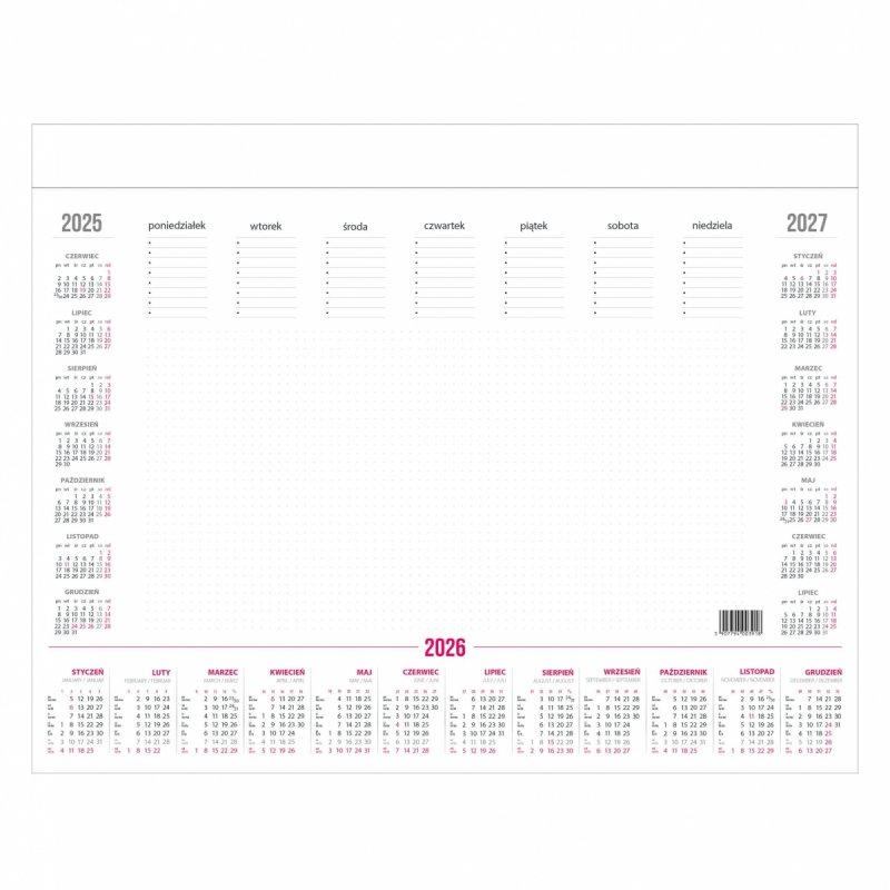 biuwar mały B3 52-kartkowy 3-letni 2025-2027