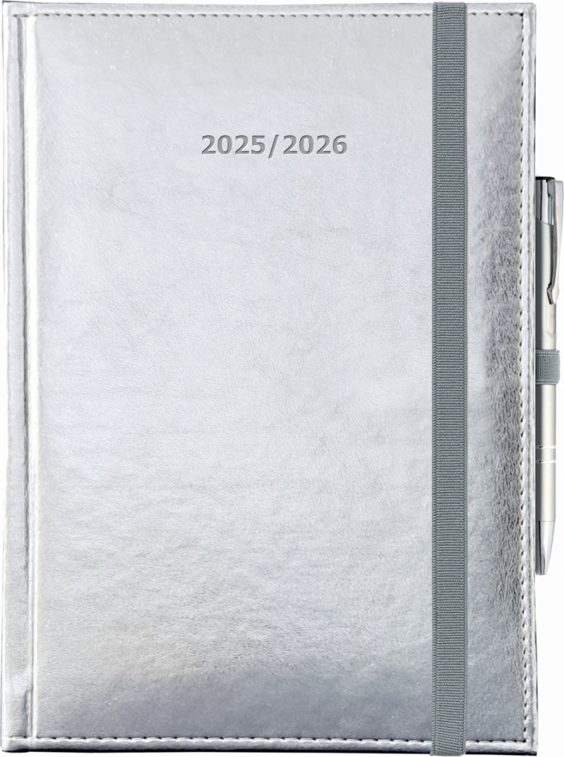 kalendarz dla nauczyciela zamykany na gumkę z długopisem na rok szkolny 2025/2026