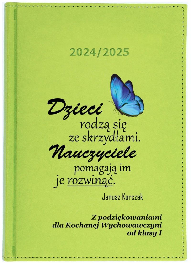 kalendarz książkowy na rok szkolny 2025/2026 z dedykacją dla nauczyciela