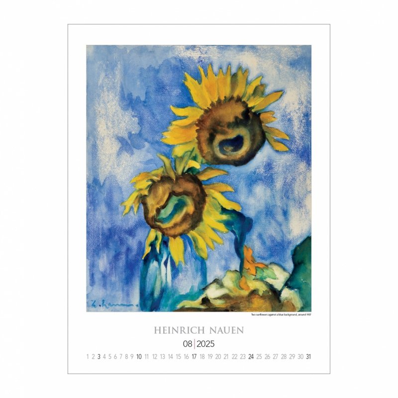 Kalendarz ścienny wieloplanszowy Monet to Klee 2025 - sierpień 2025