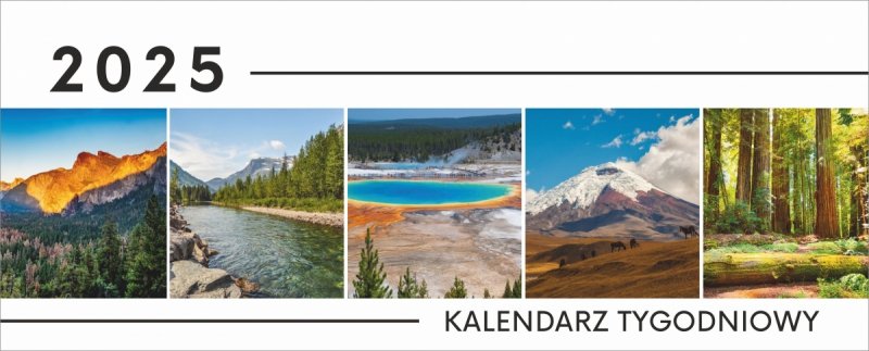 Kalendarz biurkowy stojący na sztywnej podstawce - okładka kalendarium 2025