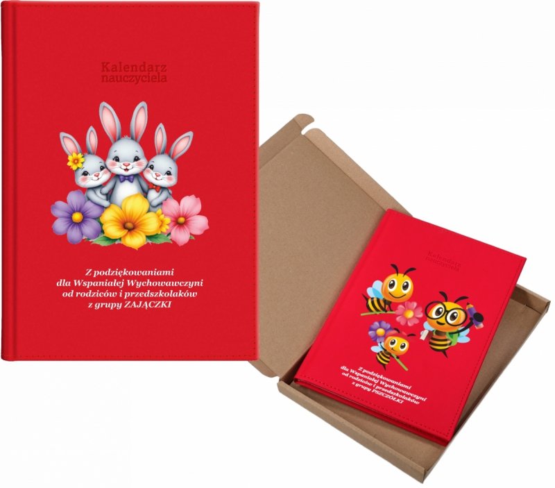 kalendarz dla nauczyciela na rok 2026/2027 z pudełkiem w komplecie