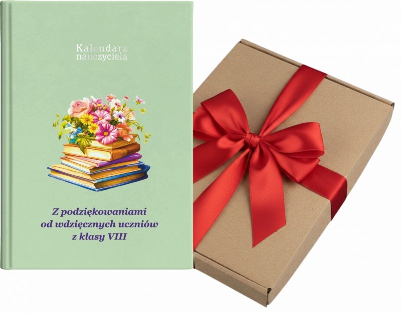 okładka kalendarza nauczyciela z nadrukiem UV