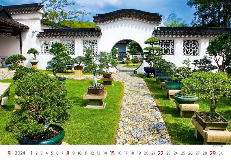 Kalendarz ścienny wieloplanszowy Gardens 2024 - wrzesień 2024
