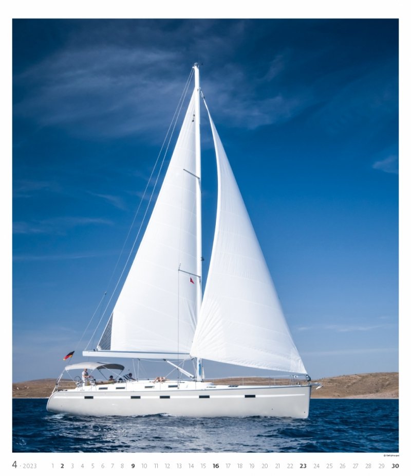 Kalendarz ścienny wieloplanszowy Sailing 2023 - exclusive edition - kwiecień 2023