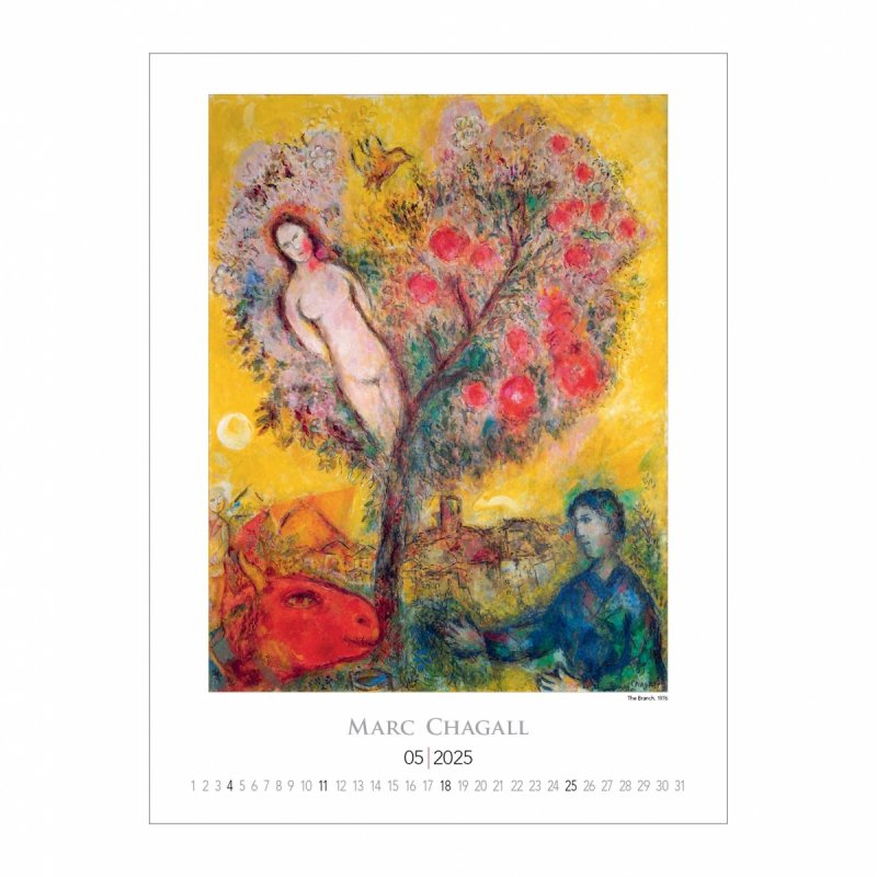 Kalendarz ścienny wieloplanszowy  Marc Chagall 2025 - maj 2025