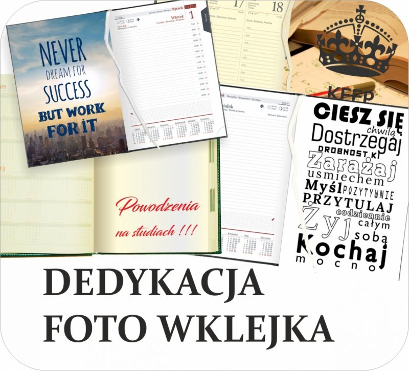 wklejka do kalendarza akademickiego - wklejka z dedykacją, foto wklejka