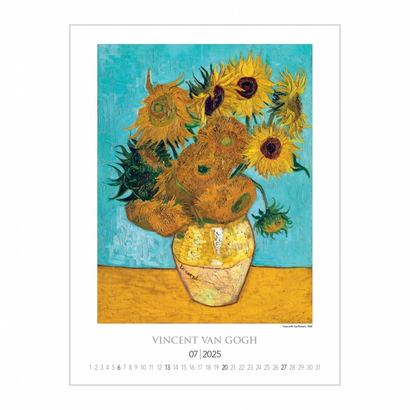 Kalendarz ścienny wieloplanszowy Vincent Van Gogh 2025 - lipiec 2025