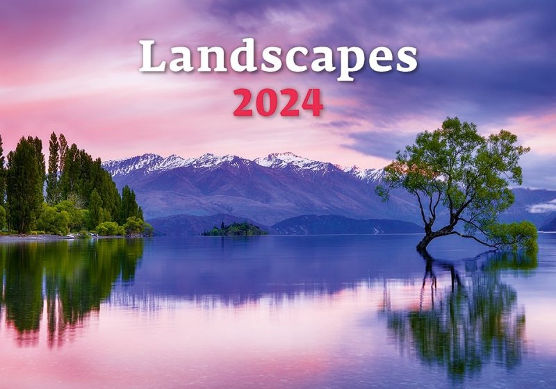 Kalendarz ścienny wieloplanszowy Landscapes 2024 - okładka tył
