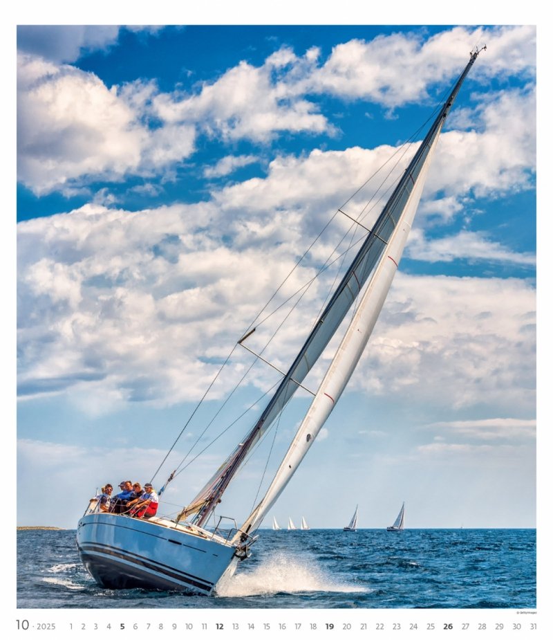Kalendarz ścienny wieloplanszowy Sailing 2025 - exclusive edition - październik 2025