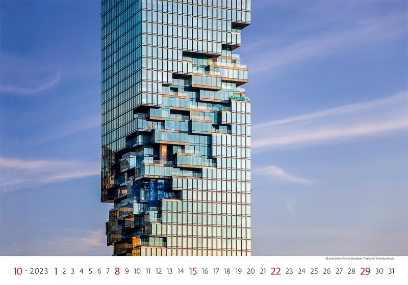Kalendarz ścienny wieloplanszowy Modern Architecture 2023 - listopad 2023