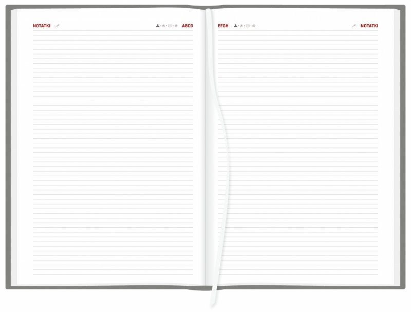 notes teleadresowy w kalendarzu książkowym na rok 2026