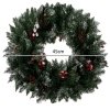 Wianek- stroik świąteczny ośnieżony 45cm