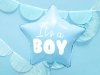 Balon foliowy It's a boy na baby shower gwiazda niebieska 48cm
