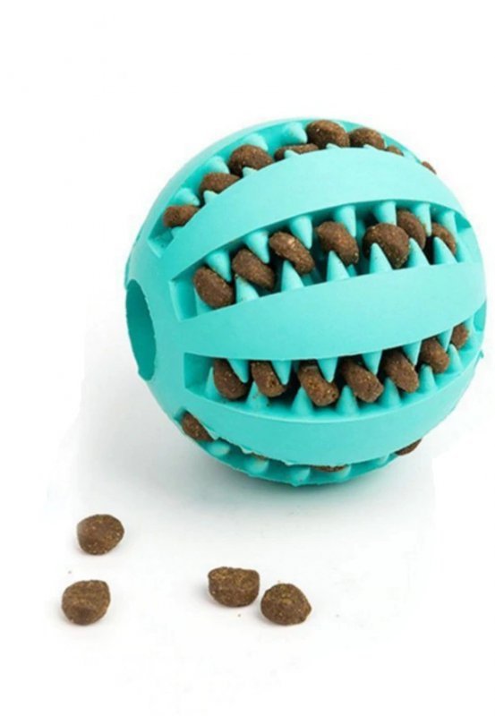 Zabawka dla psa kula gryzak silikonowa 5cm niebieska