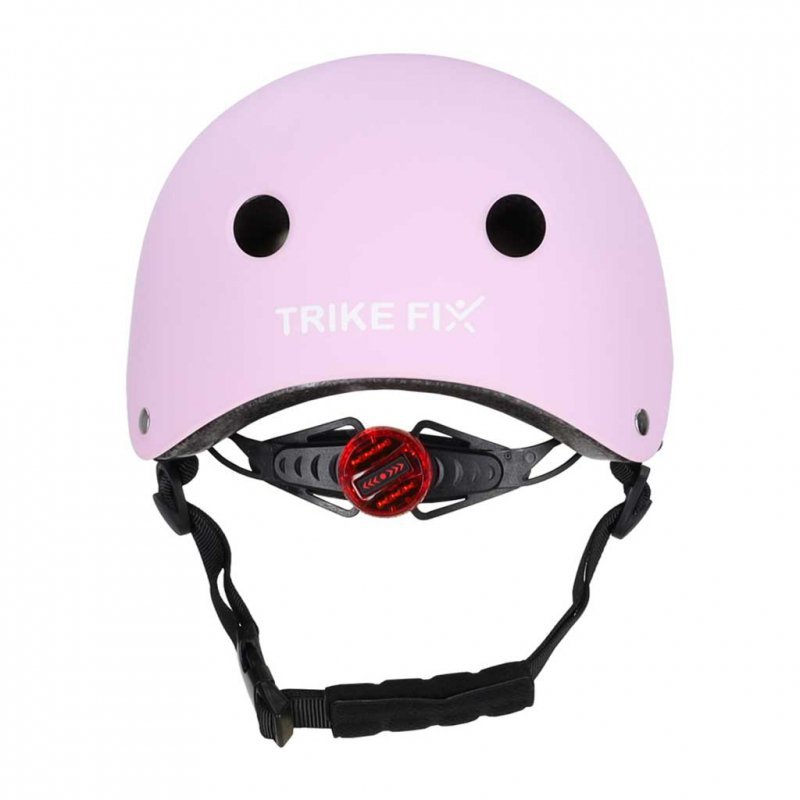 Kask rowerowy dla dziecka dziecięcy regulowany LED M 55-58cm fioletowy