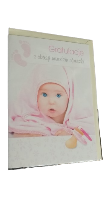 Karnet okolicznościowy kartka z życzeniami z okazji narodzin dziecka