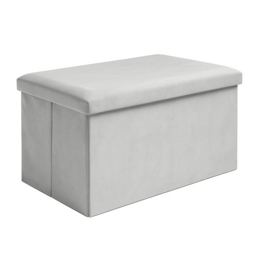 Pufa welurowa szara 60x30x30 cm
