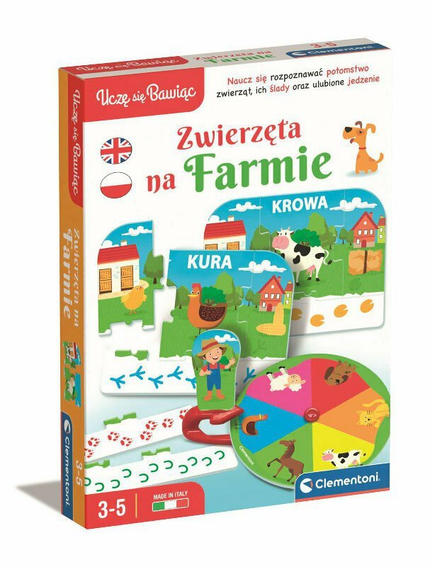 Zwierzęta na farmie Uczę się bawiąc puzzle 3+