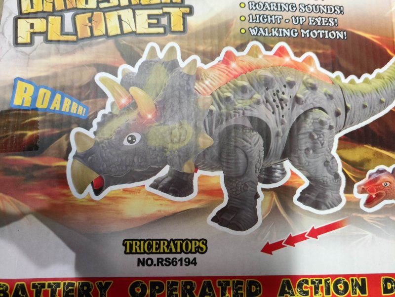 Chodzący Dinozaur Triceratops światło, dźwięk 