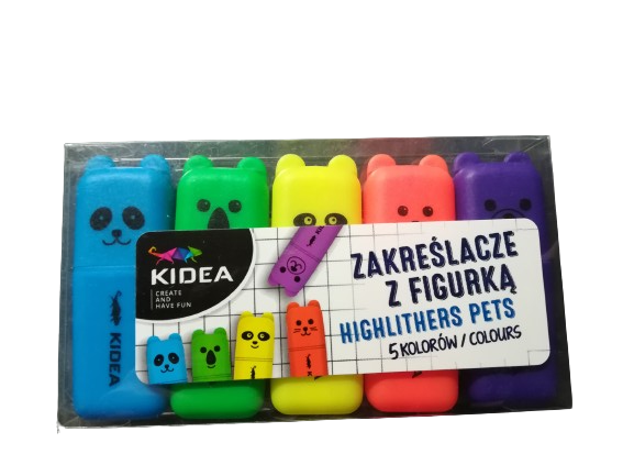 Zakreślacze do notatek 5 kolorów 
