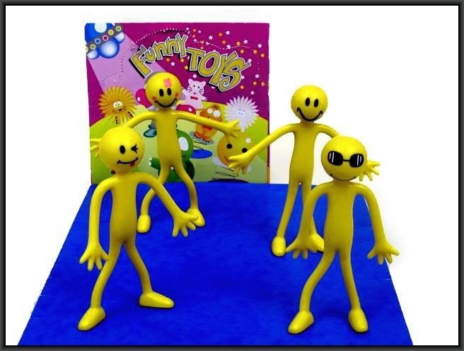 ŻÓŁTY LUDEK WYGINANY 12CM 