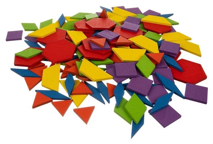 Puzzle drewniane układanka Montessori 155 el. klocki figury