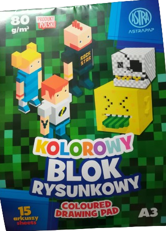 Blok-rysunkowy-kolorowy-A3-15-Kartkowy-Pixele