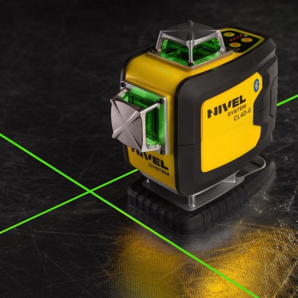 Nivel System CL4D-G Zielony multi-laser krzyżowy (4 x 360°), Bluetooth + Statyw SJJM1EX + Czujnik RD800 
