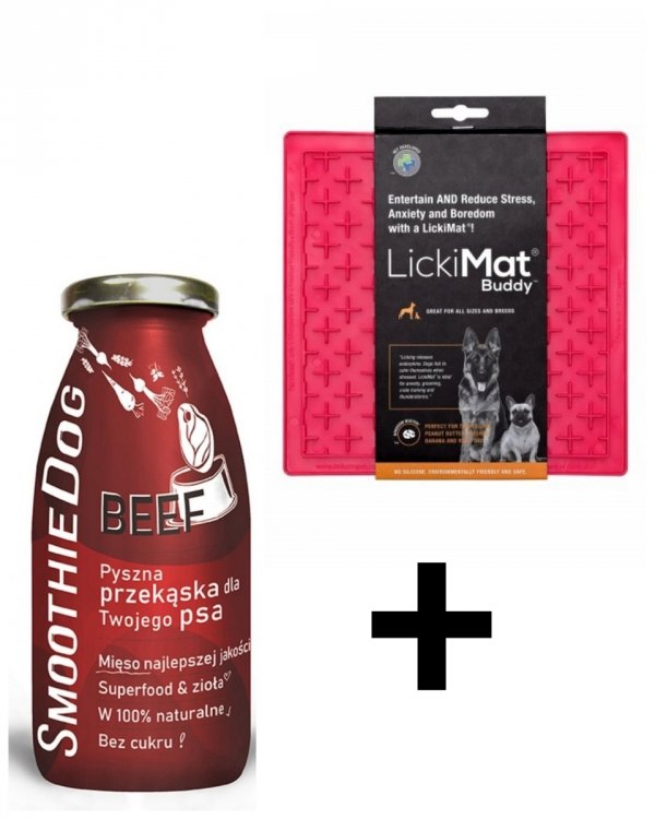 ZESTAW Mata LickiMat® Classic Buddy™ + SmoothieDog WOŁOWINA