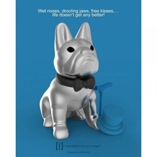 Metalmorphose Brelok BULDOG srebrny