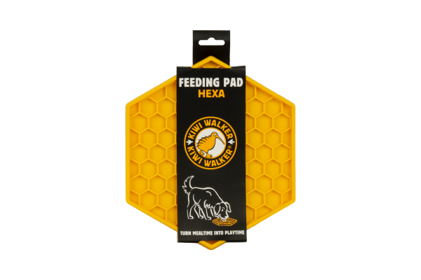 Kiwi Walker Hexa Feeding Pad Maxi – mata do lizania dla psa i kota pomarańczowa