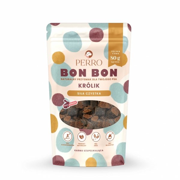 PERRO BON BON Królik – Siła Czystka Przysmaki z dodatkiem funkcyjnym 80g
