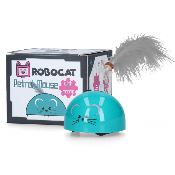 ROBOCAT MOUSE zabawka dla kota TURKUSOWA