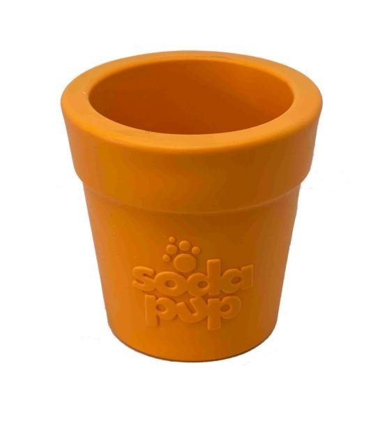 Soda Pup Flower Pot Orange - doniczka na jedzenie dla psa pomarańczowa
