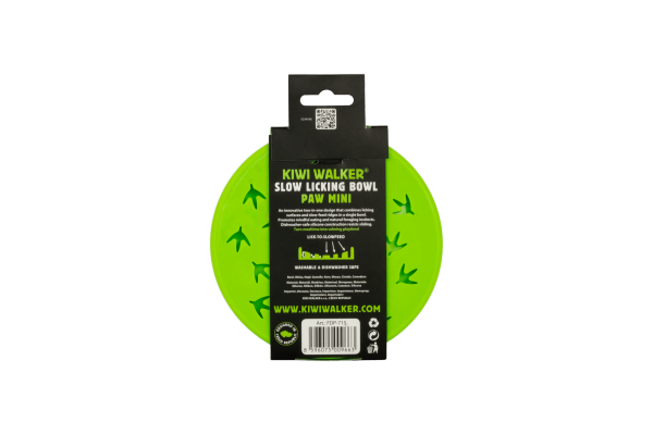 Kiwi Walker Slow Licking Bowl Paw Mini – miska spowalniająca jedzenie i lizanie dla psa i kota zielona