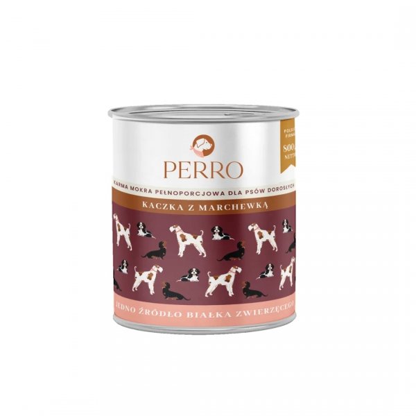 PERRO Kaczka z marchewką karma mokra dla psa 800g