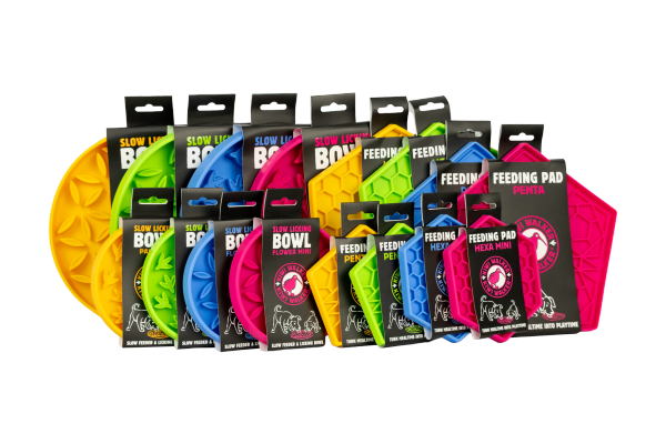 Kiwi Walker Hexa Feeding Pad Maxi – mata do lizania dla psa i kota pomarańczowa