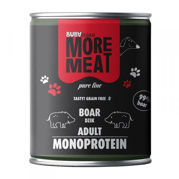 BUBAlicious MORE MEAT karma mokra mono Pure dzik 800g