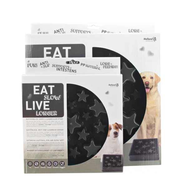 Eat Slow Live Longer STAR miska spowalniająca szara S dla psa i kota