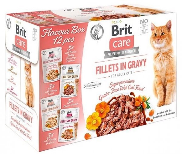 Brit 1706 Care Cat 12x85g Flavour Box saszetki
