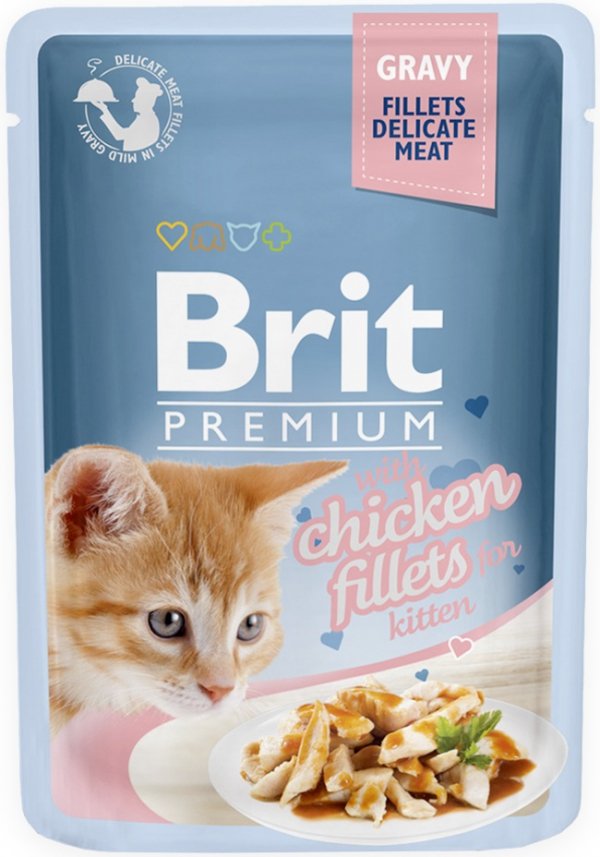 Brit 8579 Premium Cat 85g Kitten Kurczak sos sasz